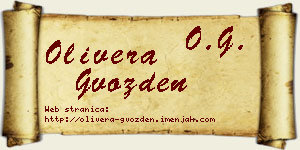 Olivera Gvozden vizit kartica